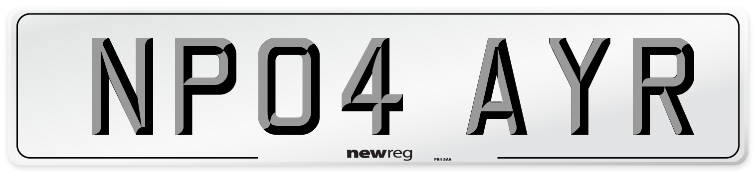 NP04 AYR Number Plate from New Reg